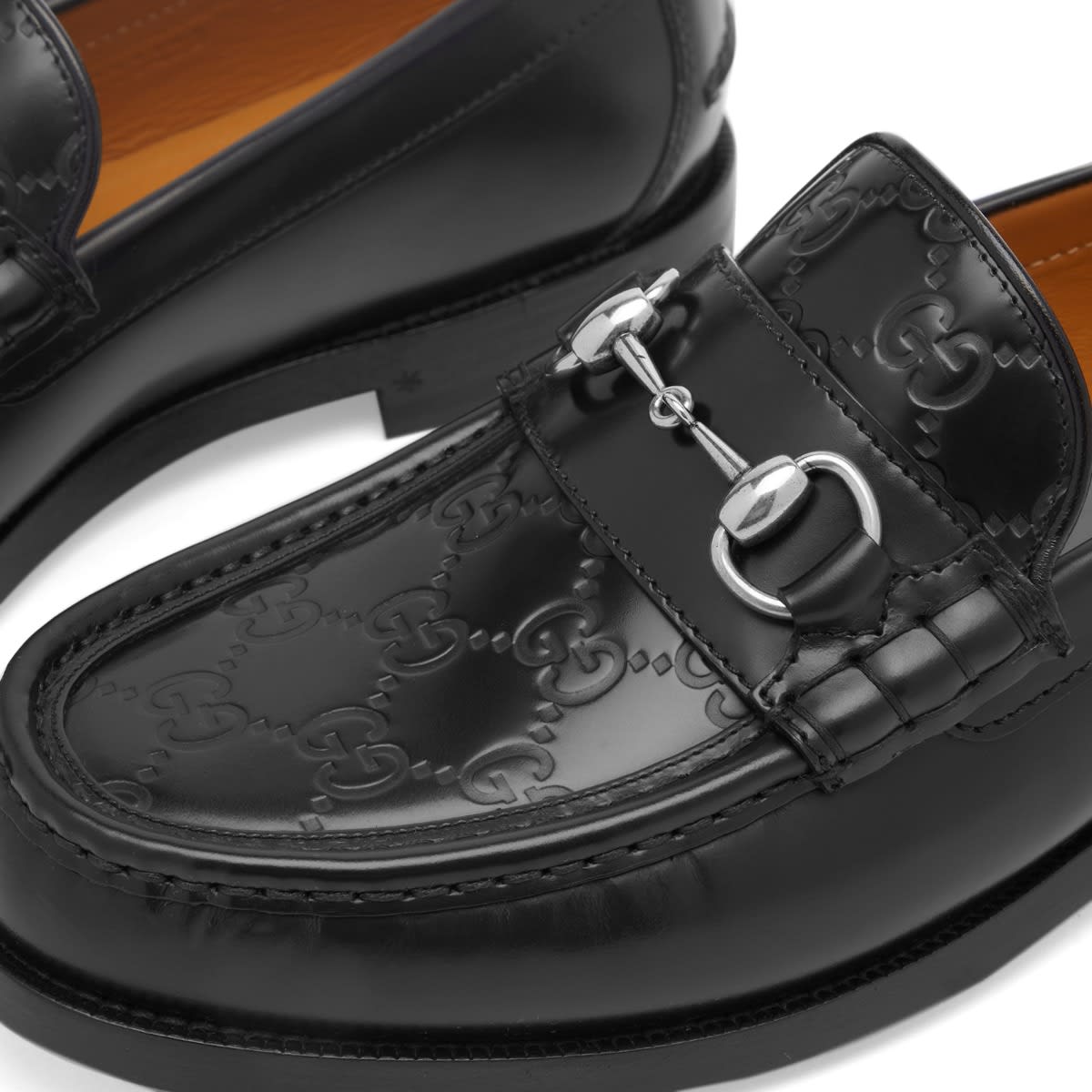 Men's Kaveh GG Embossed Bit Loafer in Black
