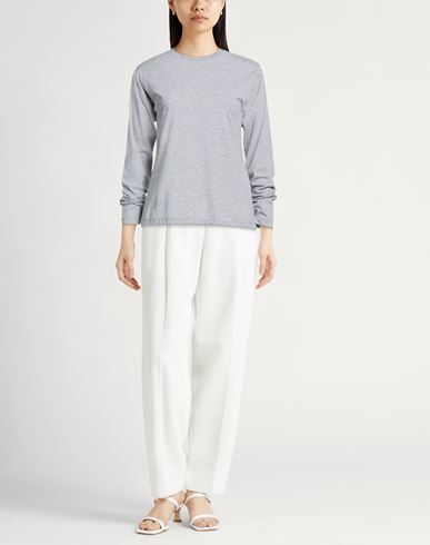 Woman Top Light grey Size S Cotton