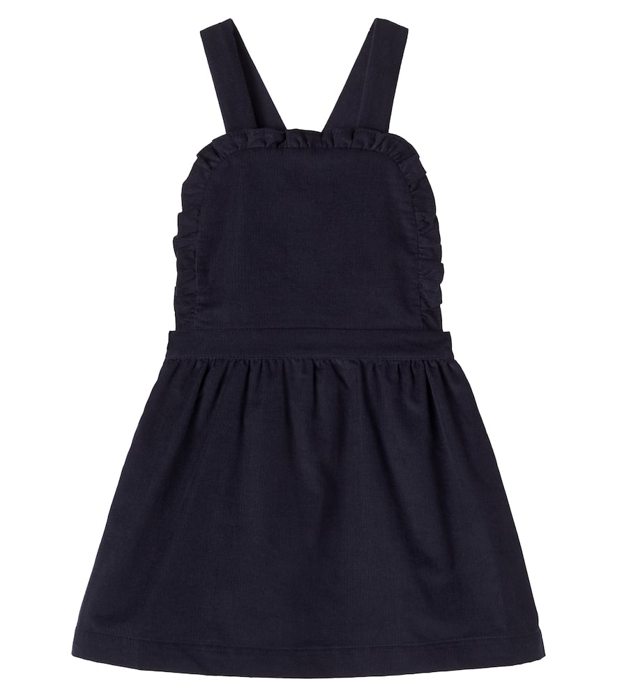 Alexa ruched cotton corduroy dress