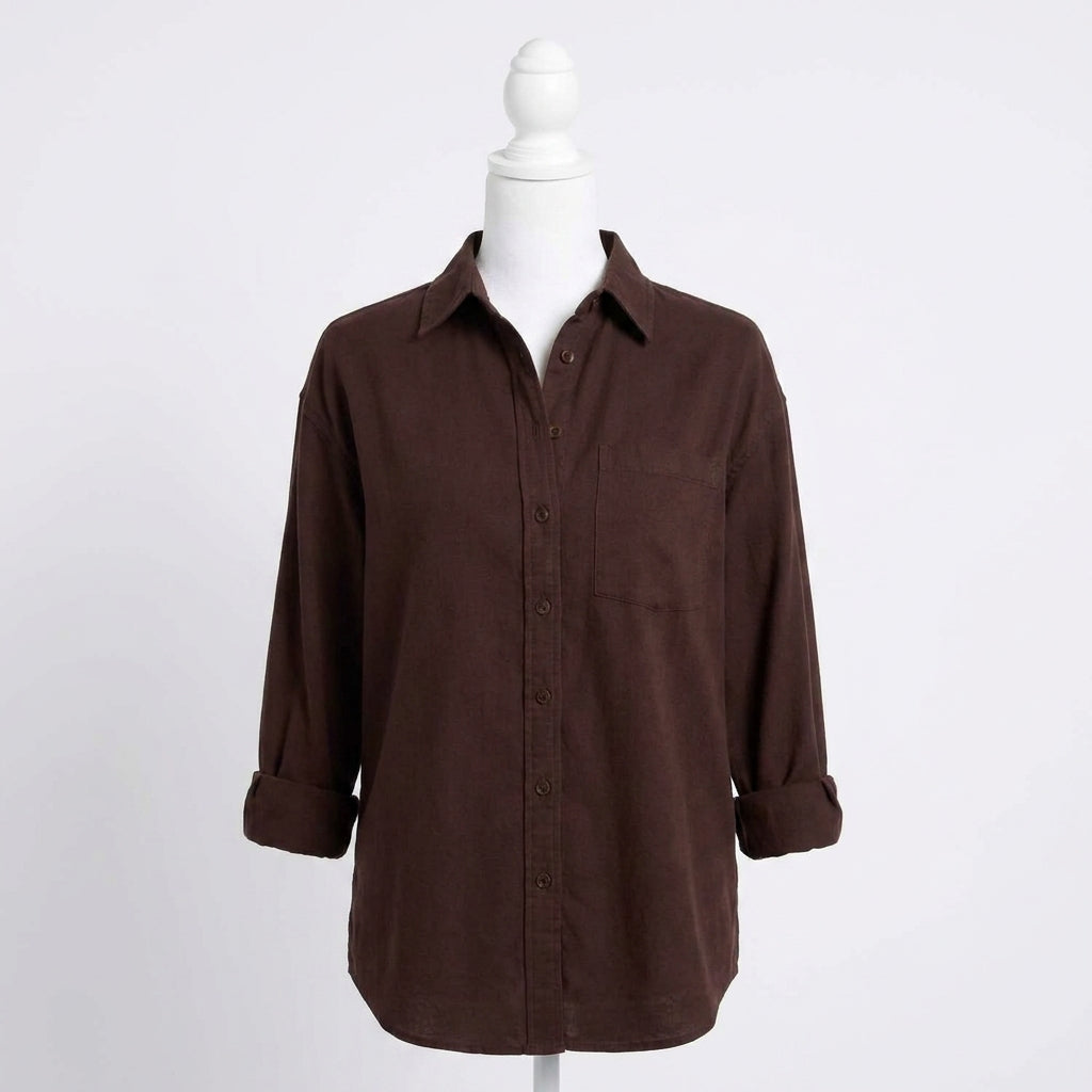 Sunfair Denim Shirt In Chocolate Brown