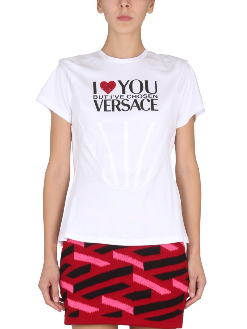 White Logo Crew Neck T-Shirt