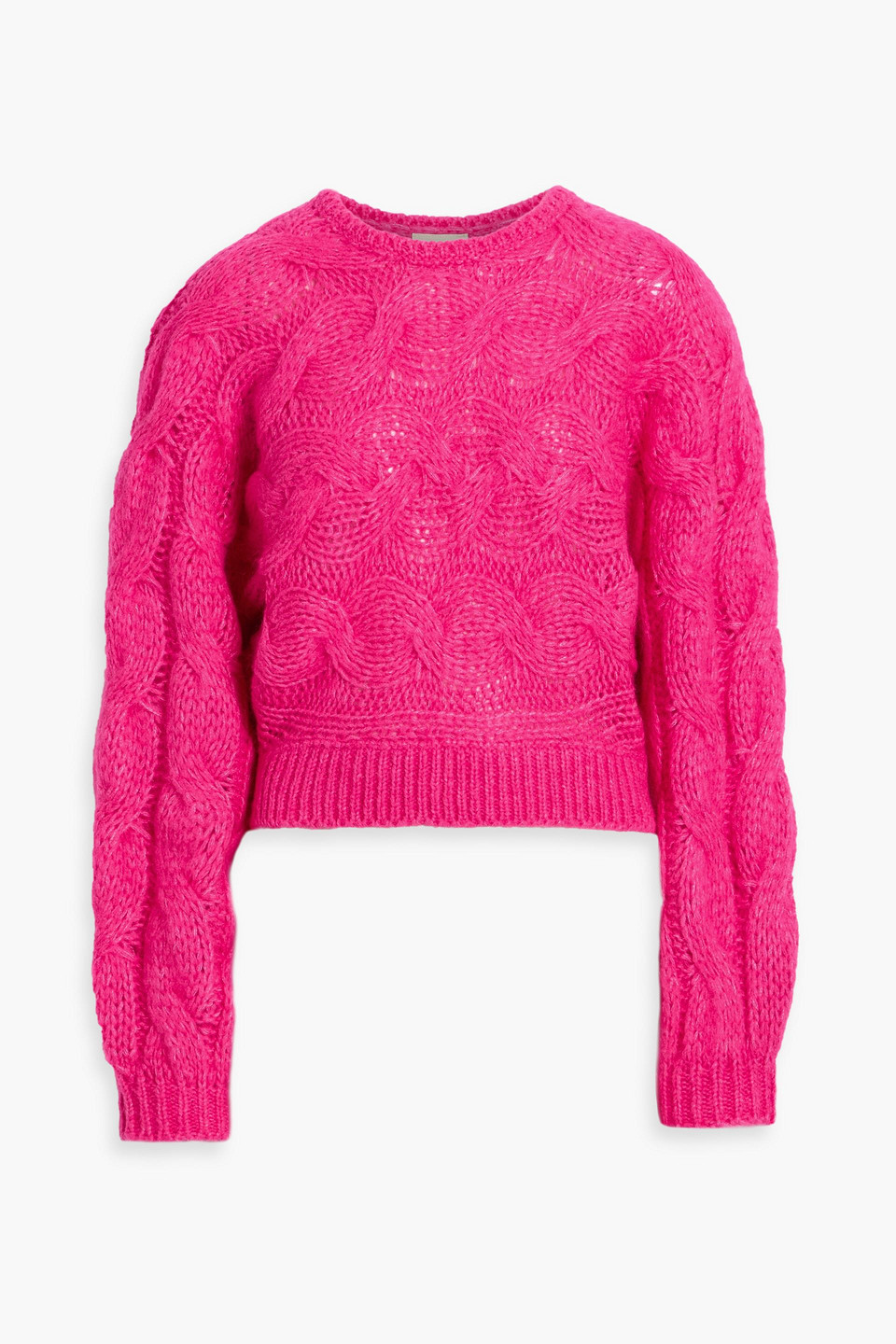 Cable-knit sweater - Pink - L