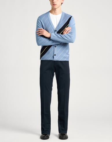 Man Pants Navy Size 42 Cotton, Cashmere, Elastane