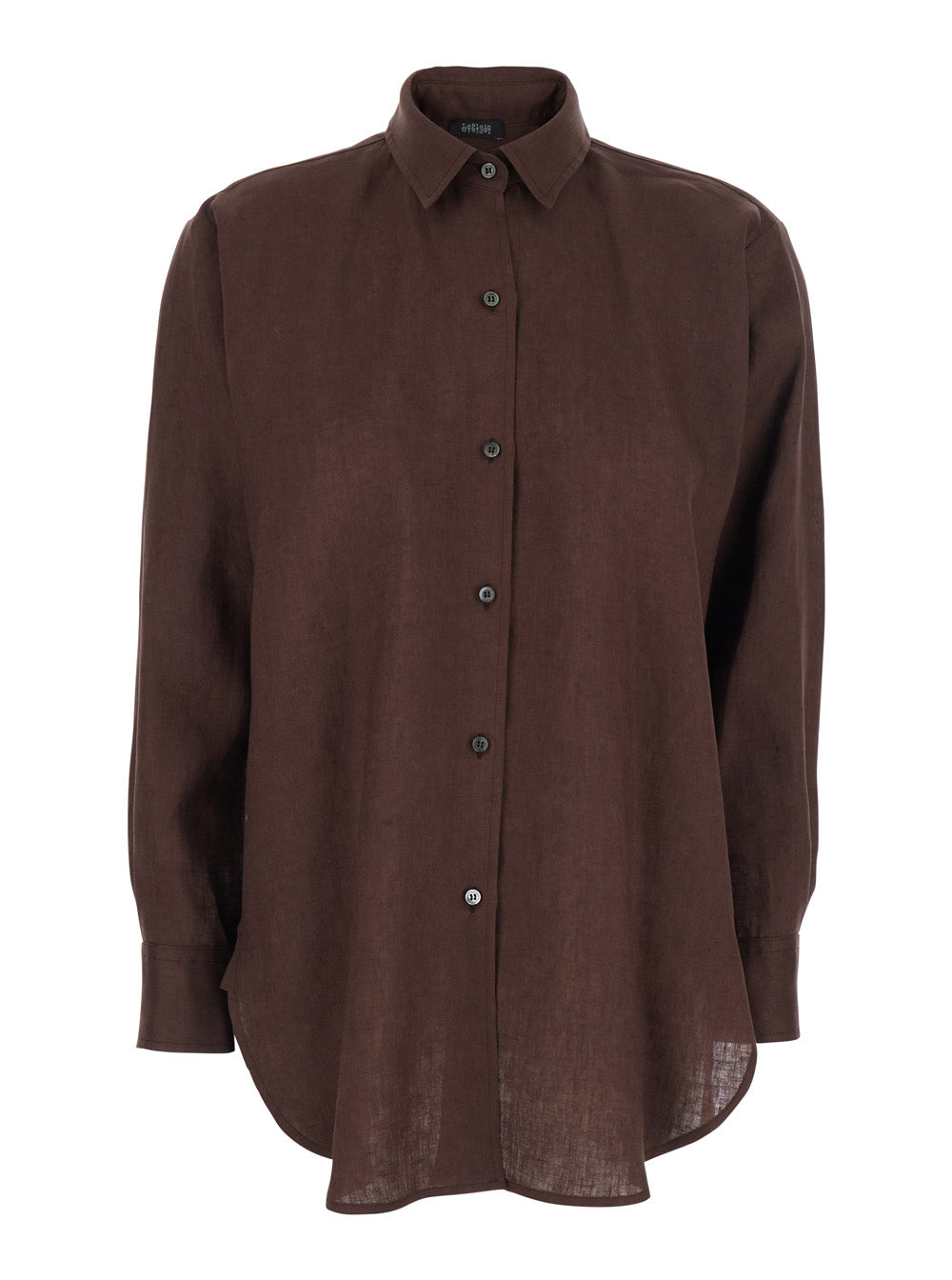 Linen Shirt — Brown