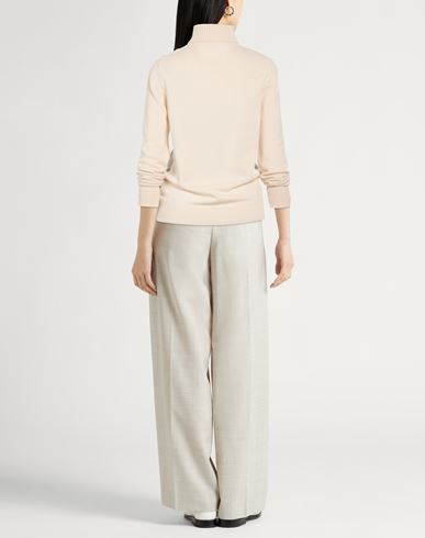 Woman Turtleneck Cream Size 10 Cashmere