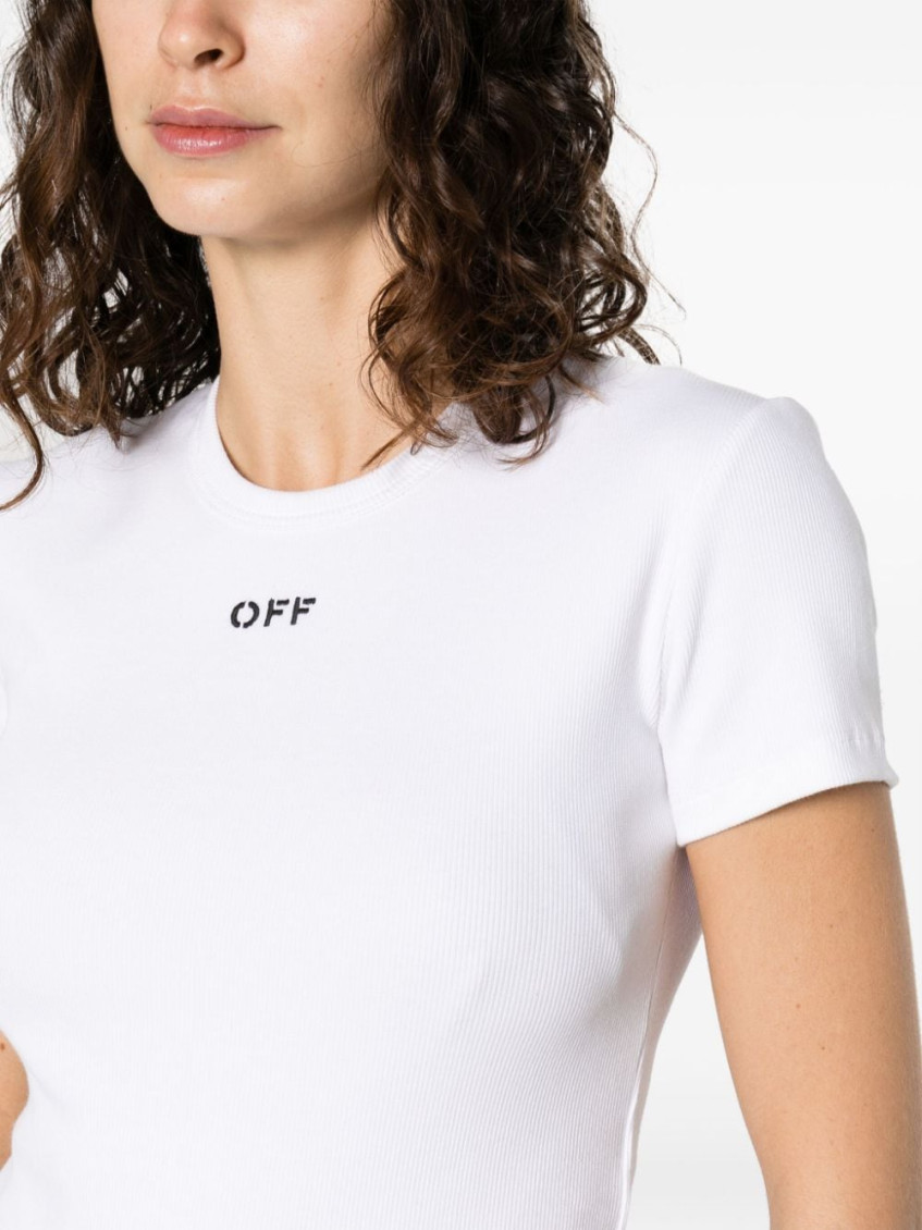 Off Stamp stretch-cotton T-shirt
