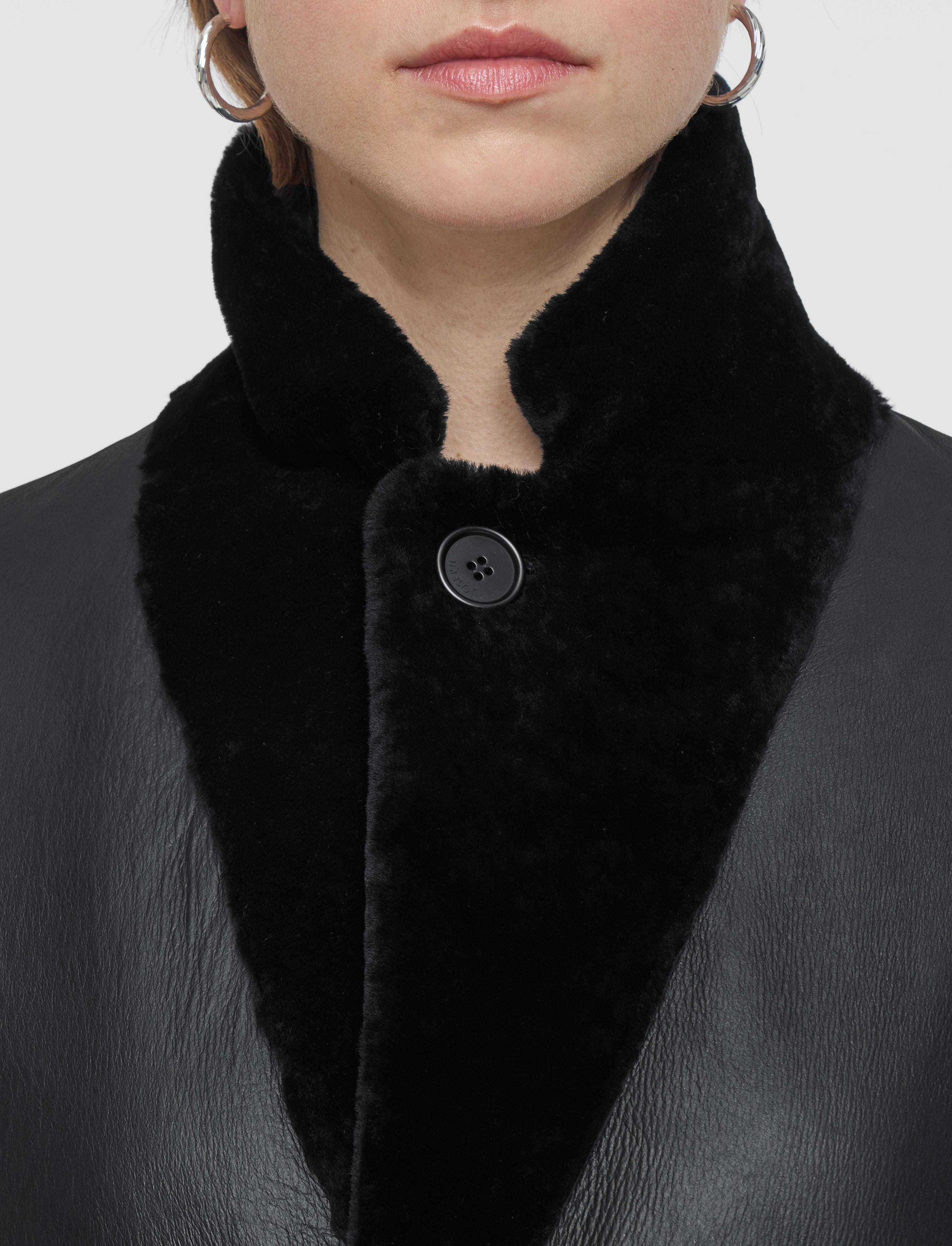 Britanny Reversible Soft Shearling Coat - 40