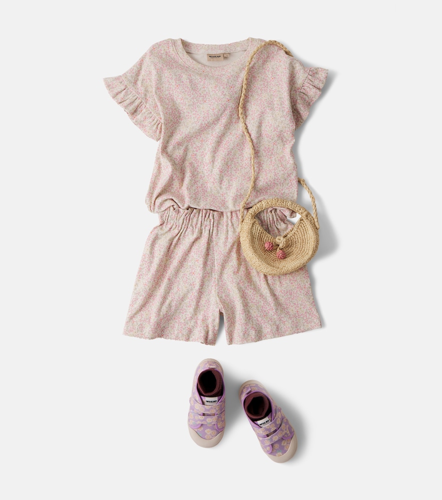 Ally and Sandy cotton jersey T-shirt and shorts set