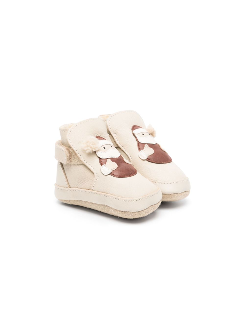 Appliqué-detail leather boots - Neutrals