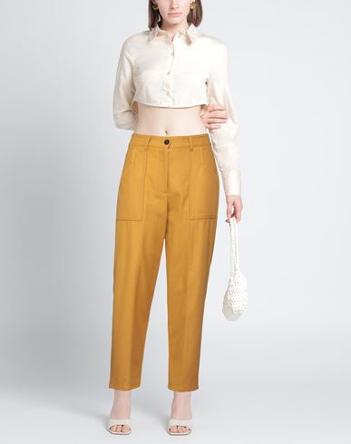 Forte_forte Woman Pants Mustard Size 1 Wool, Polyamide