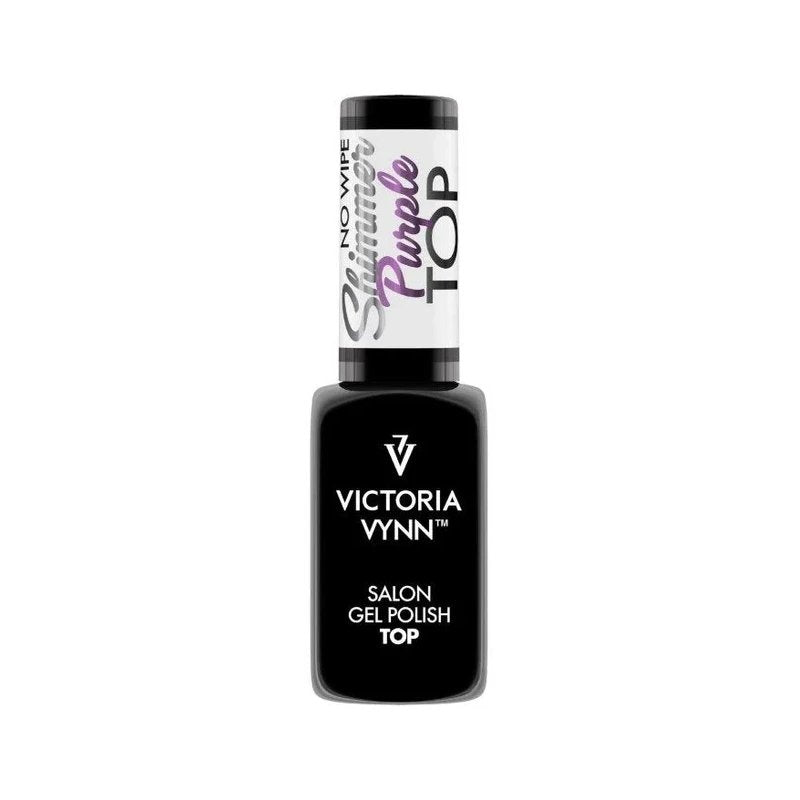 Top coat per smalto gel con shimmer Victoria Vynn Gel Polish Shimmer Top No Wipe Shimmer Purple