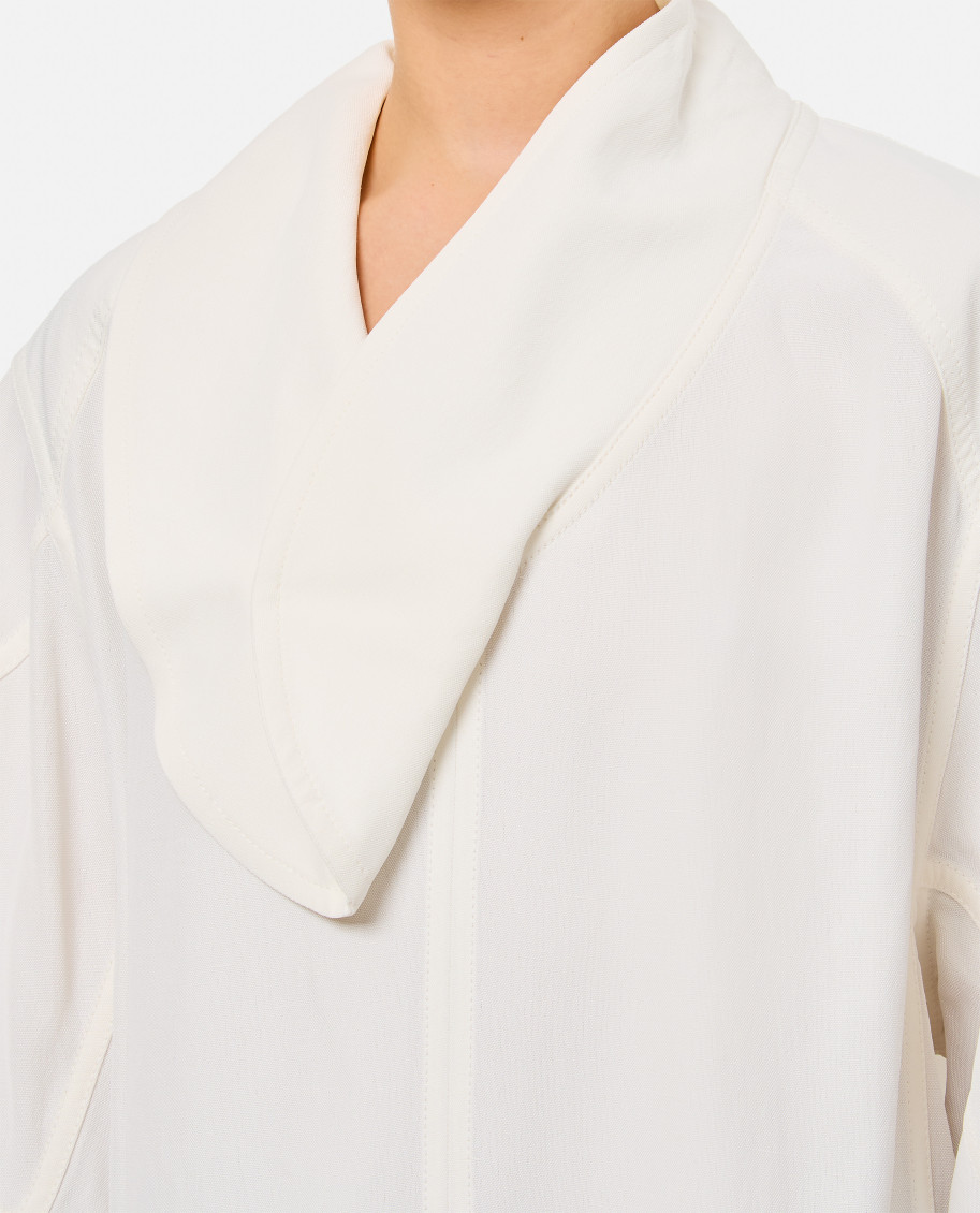 Grainy viscose linen shirt