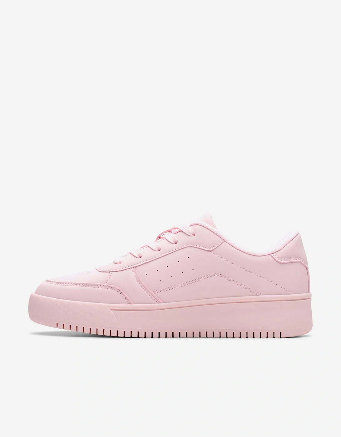Girl's Clarks Girls Barley Step Trainers in Pink Wide Fit