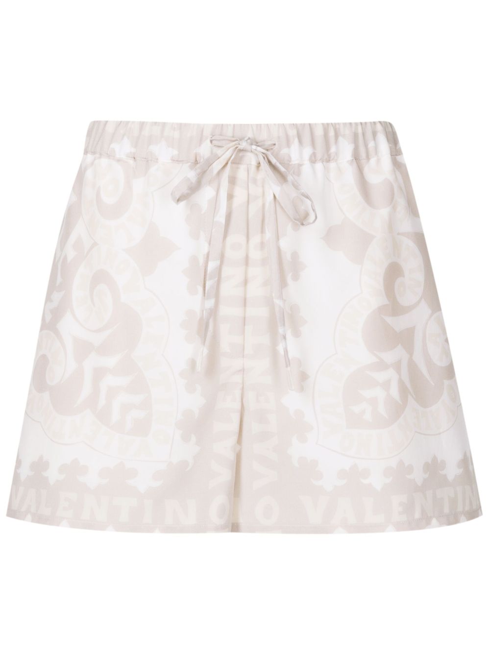 Geometric-print drawstring shorts - Neutrals