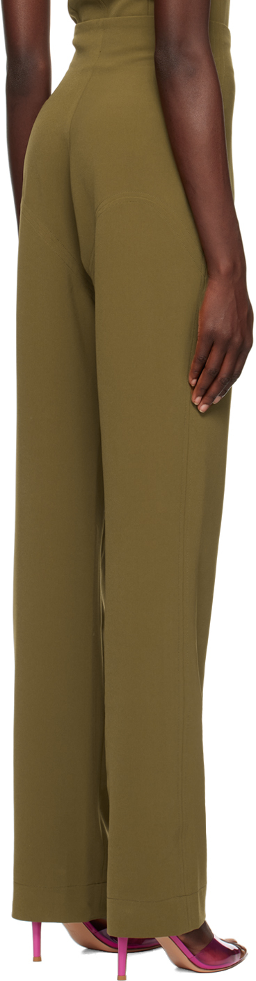 Taupe high-rise slacks