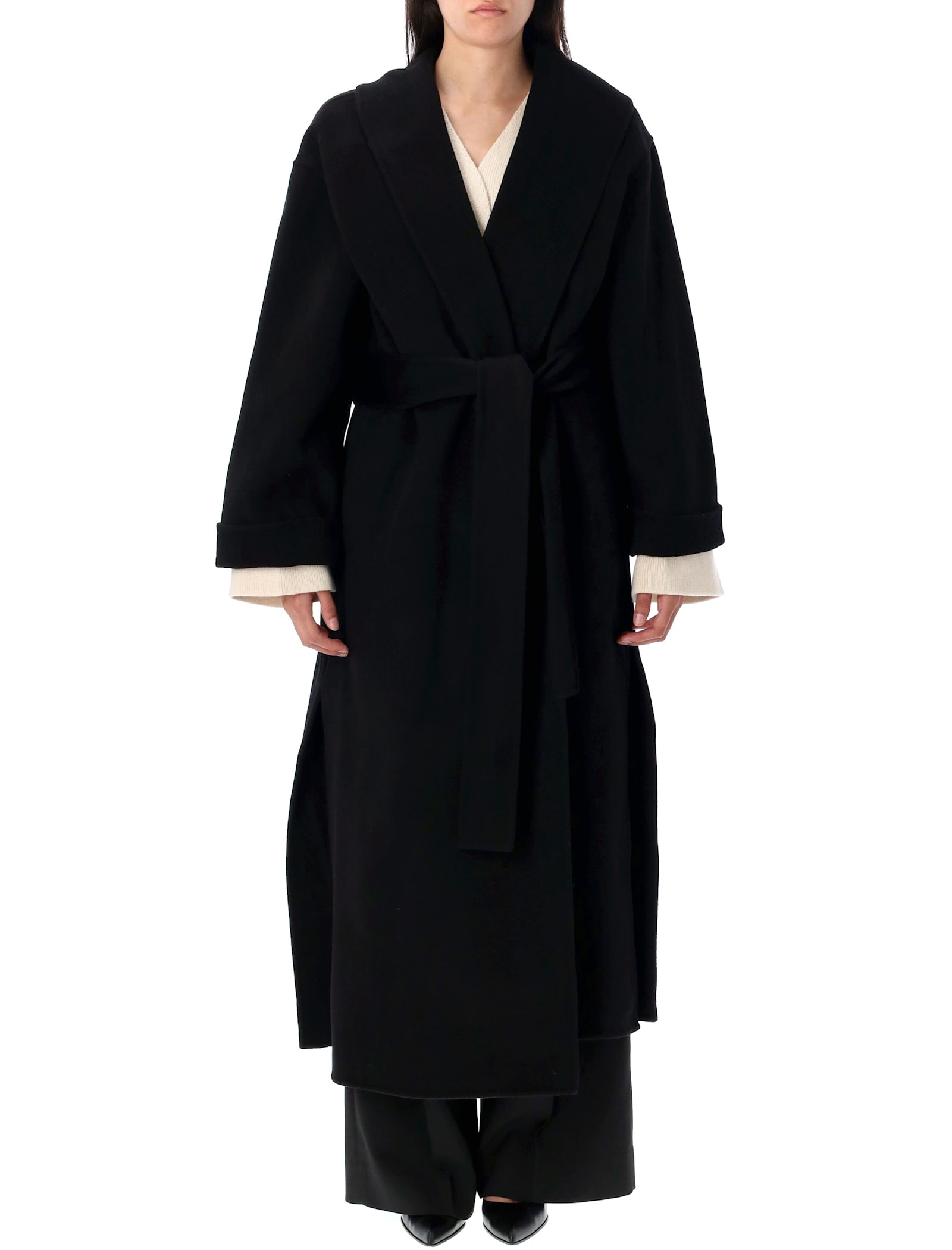 Trullem belted coat - Black