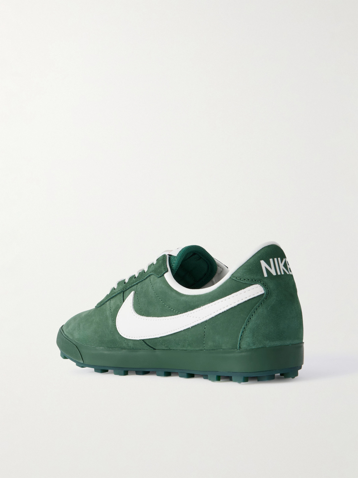 Astrograbber Leather-trimmed Nubuck Sneakers - Green