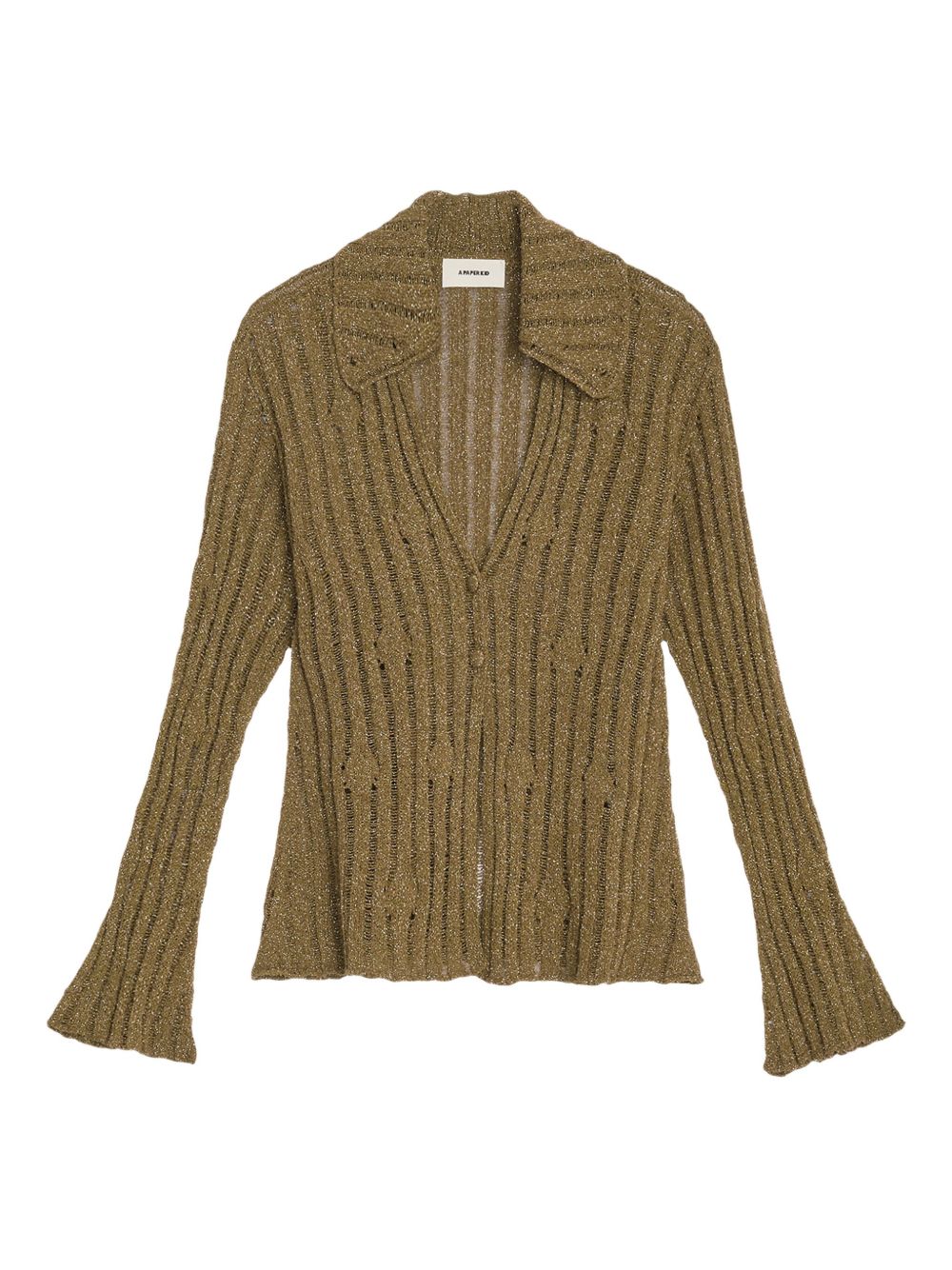 A Paper Kid ribbed cardigan - Green