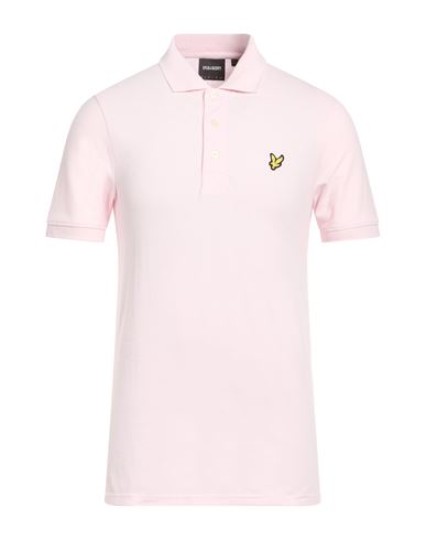 Man Polo shirt Pink Size S Cotton, Elastane