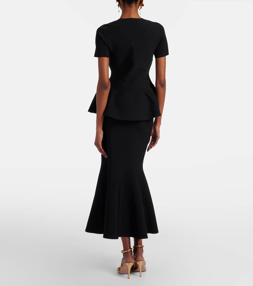 Knitted midi skirt