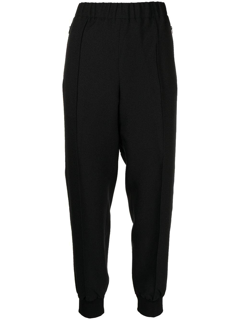 Cropped track pants - Black