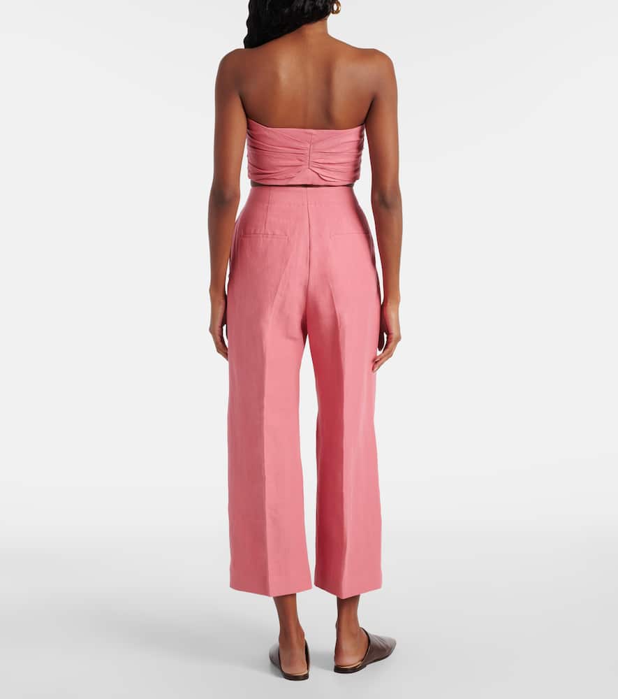 Santu linen and cotton-blend culottes