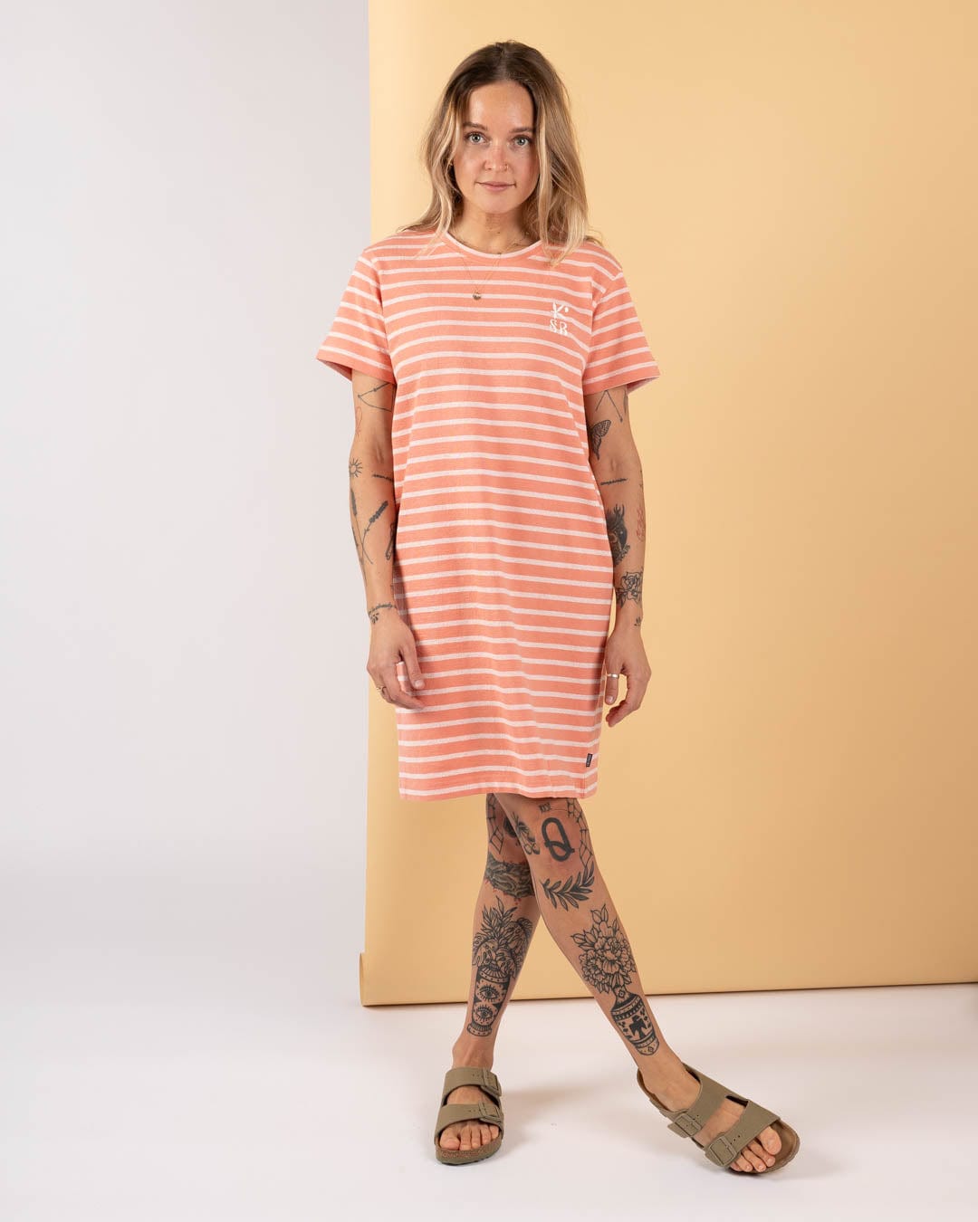 Saltrock Jesa Womens T-Shirt Dress in Coral - Orange