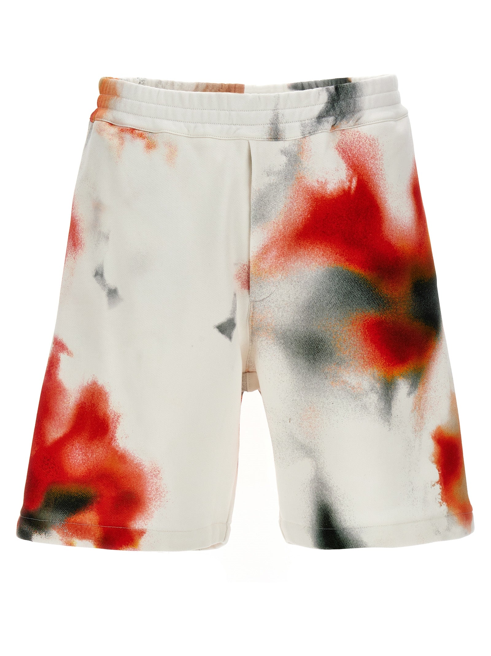 Obscured Flower Bermuda Shorts — Multicolor