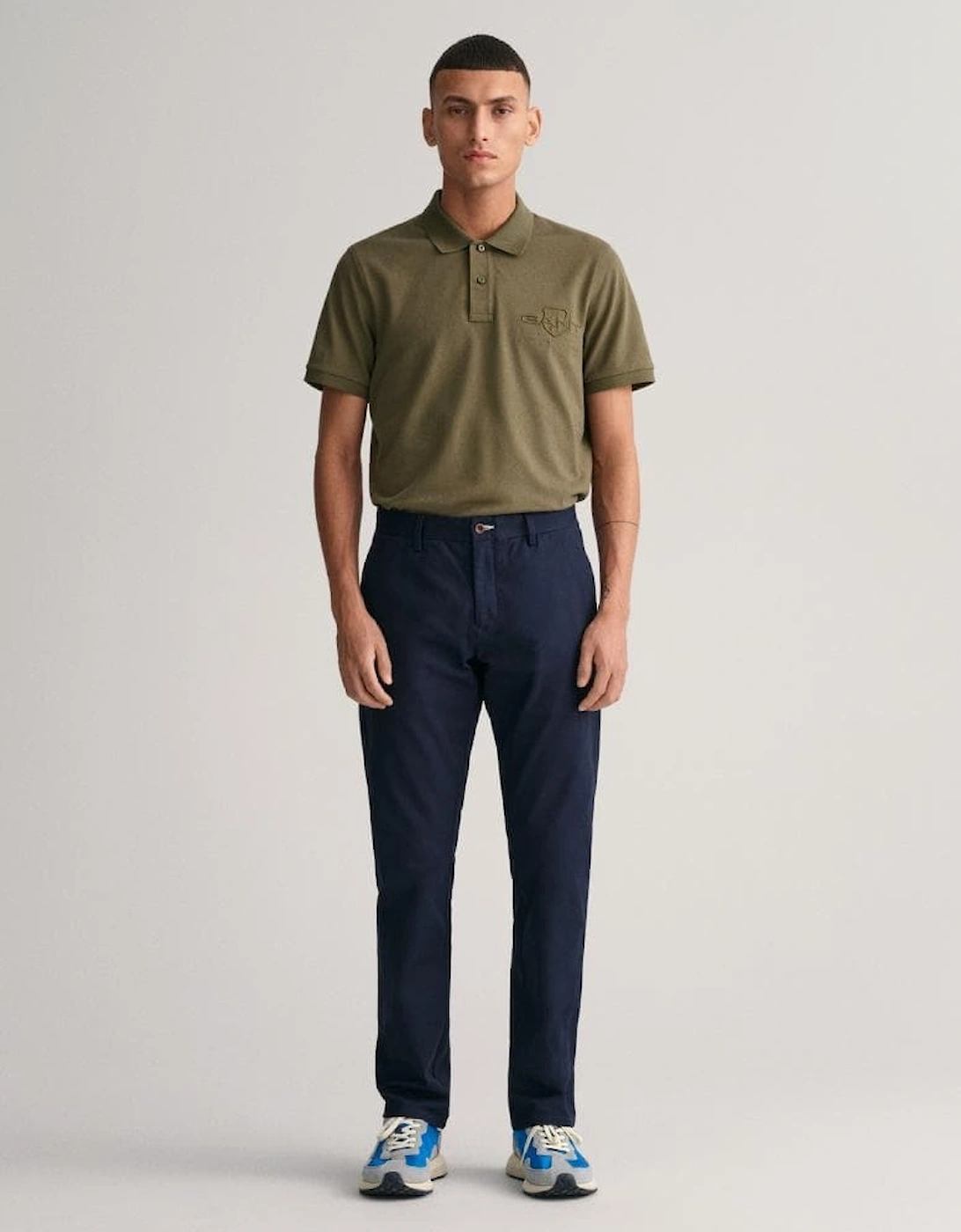 Men's GANT Mens Slim Fit Tech Prep™ Chinos - Navy - Size: W32 l32