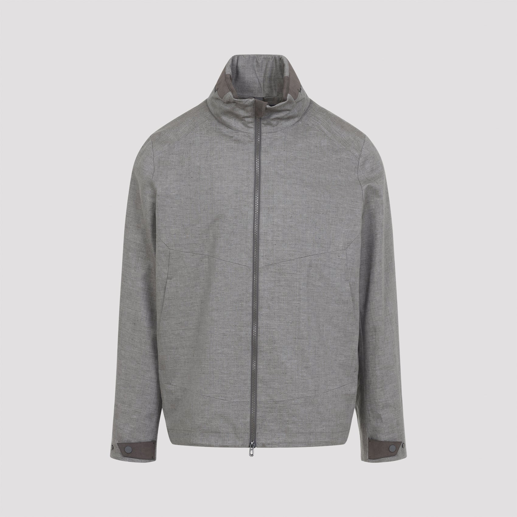 Full Zip Linen Jacket for Men