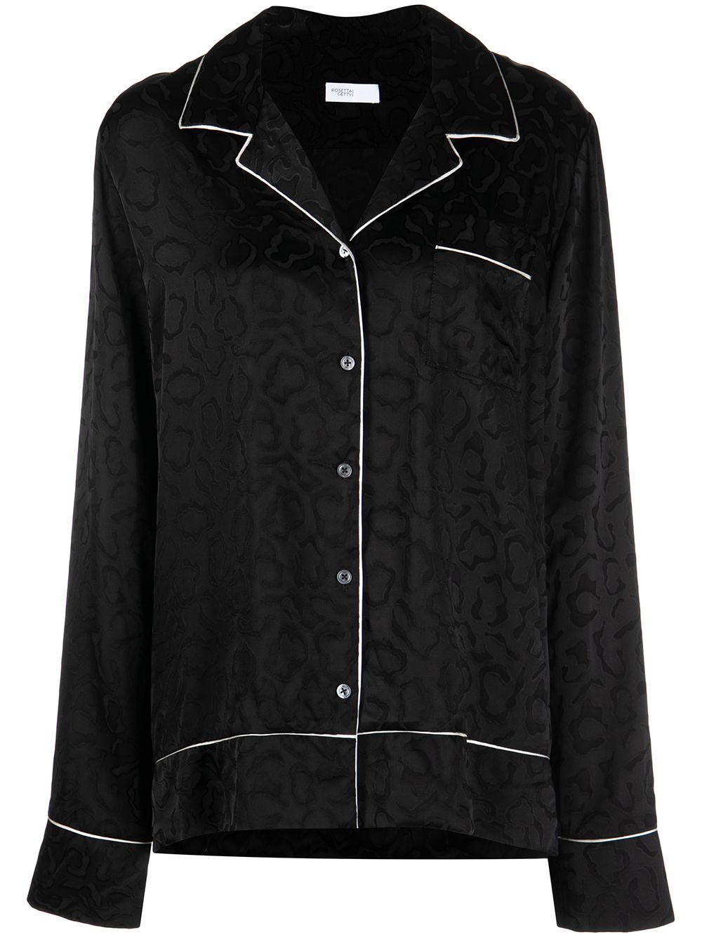 Pyjama-style long-sleeve shirt - Black