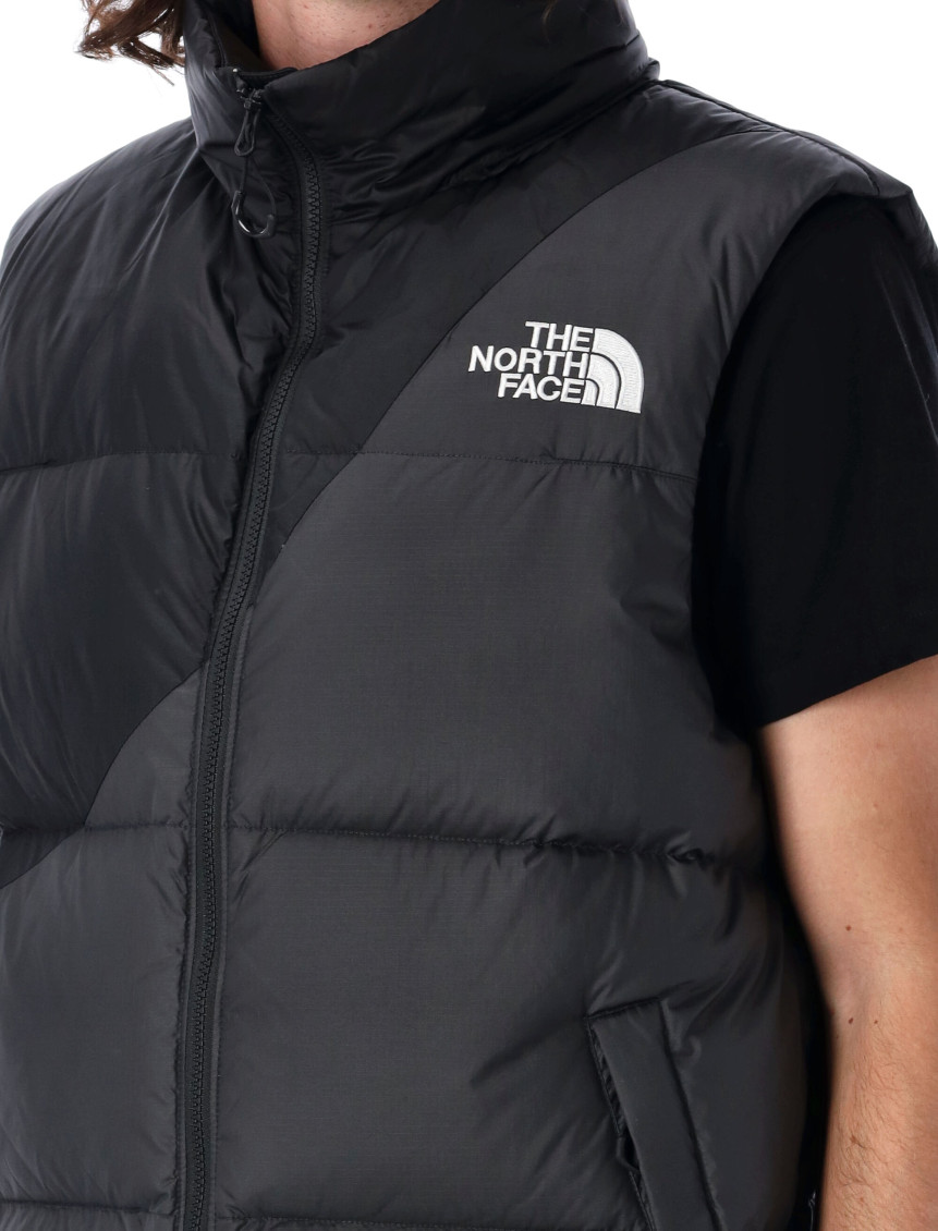 Logo-embroidered padded jacket - Black