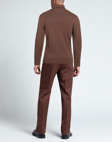 Man Turtleneck Brown Size XL Viscose, Nylon