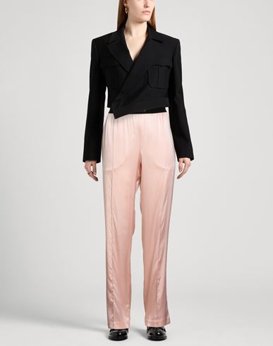 Woman Pants Blush Size L Silk, Elastane, Polyamide