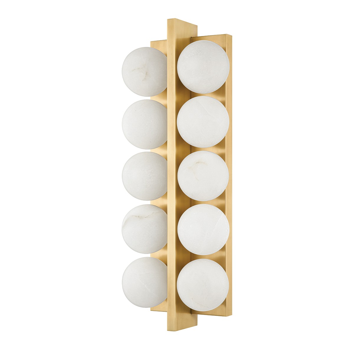 Vintage Brass Ten Light Wall Sconce from the Emille Collection