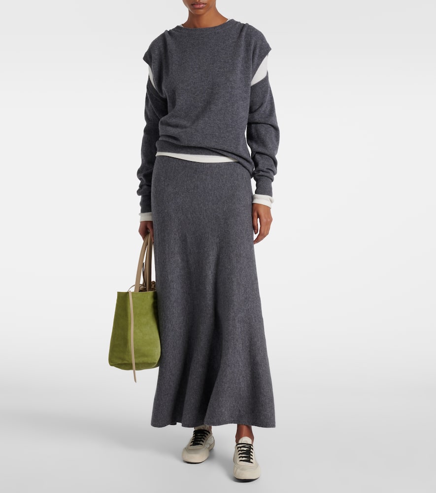 Torie knitted cashmere maxi skirt
