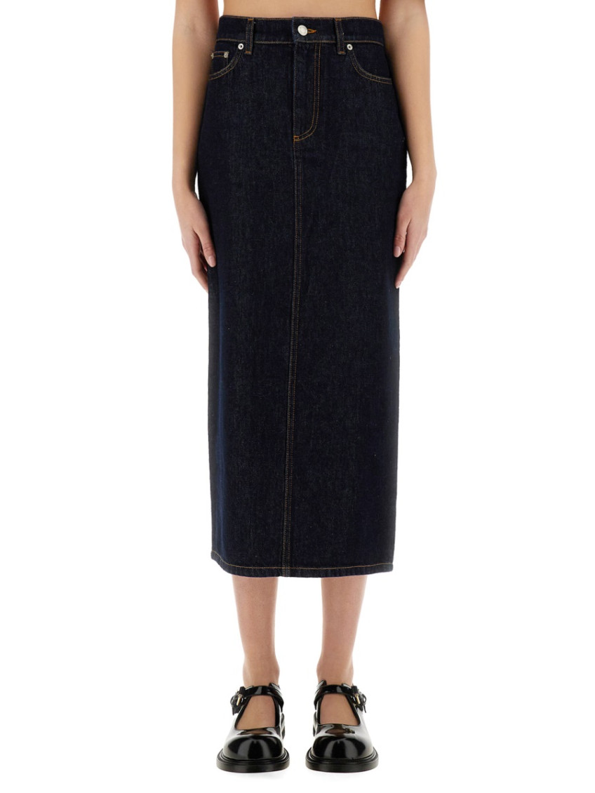 Long Denim Skirt
