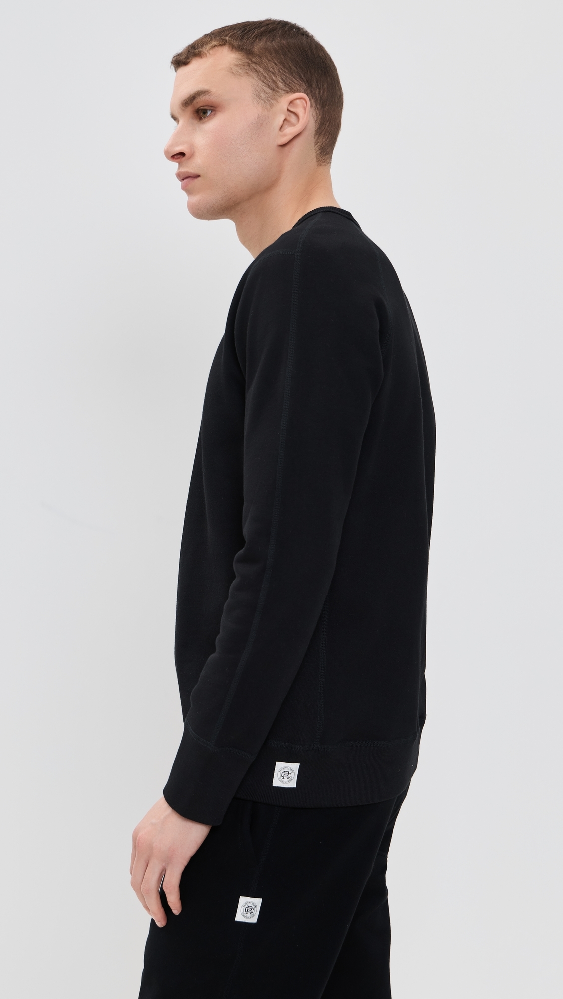 Reigning Champ Mid-Weight Terry Slim Crew Neck Black