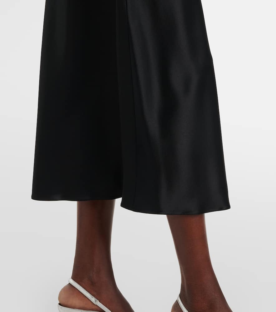 Carnet silk satin midi skirt