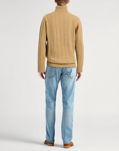Man Turtleneck Camel Size M Virgin Wool