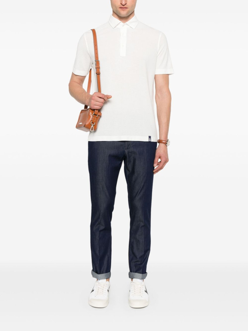 White Cotton polo shirt