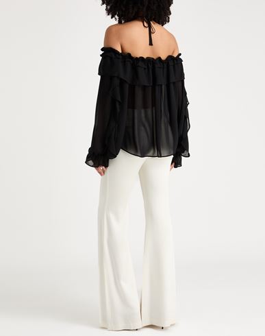 Woman Top Black Size 6 Viscose, Nylon, Polyester