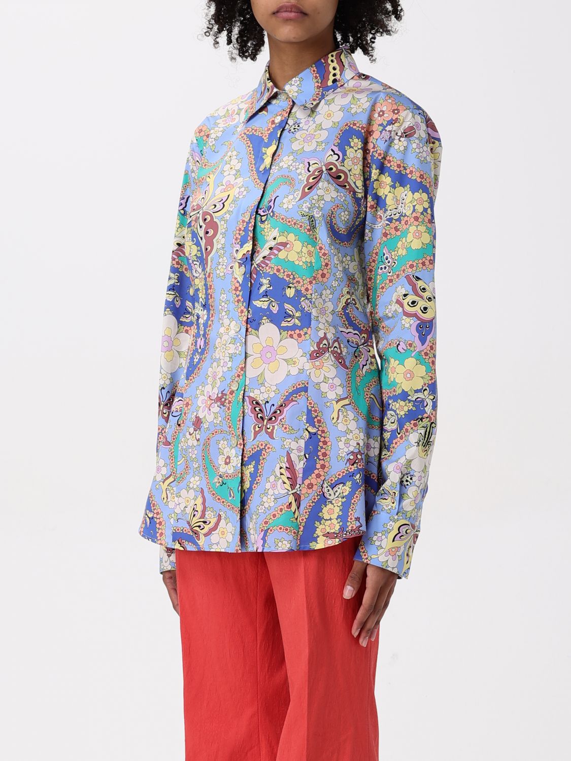 Floral-print shirt - Blue