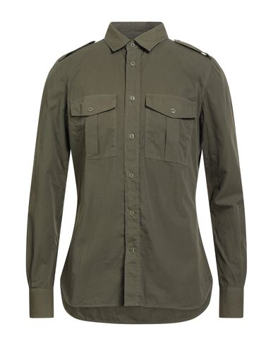 Man Shirt Military green Size 15 Cotton