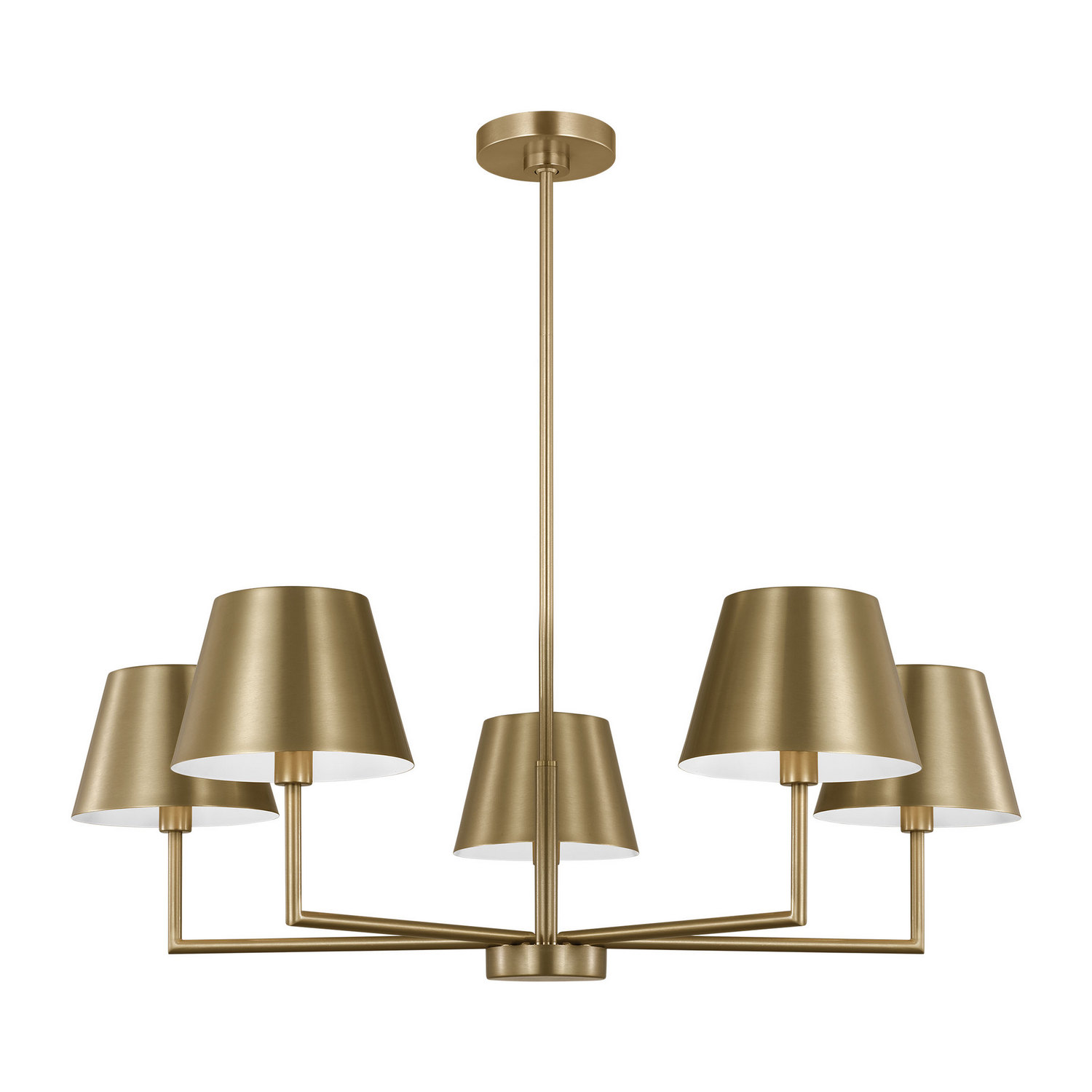 Satin Brass Chandelier from the Ender Collection