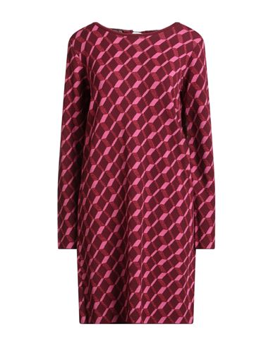 Malìparmi Woman Mini dress Burgundy Size XL Viscose, Polyester, Metallic fiber