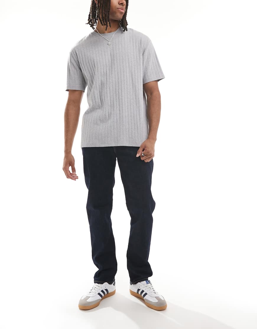 502 tapered fit jeans in dark wash-Navy
