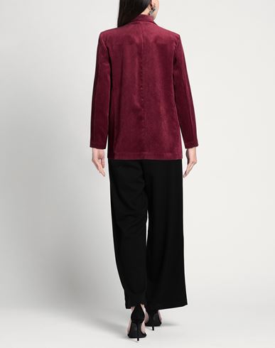 Woman Blazer Burgundy Size 4 Polyester, Nylon, Elastane