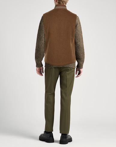 Man Vest Light brown Size 38 Virgin Wool