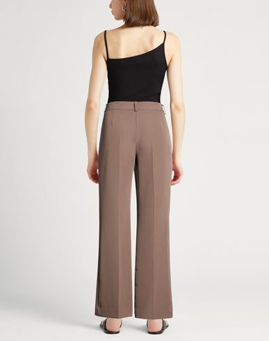 Woman Pants Dark brown Size 6 Polyester, Elastane